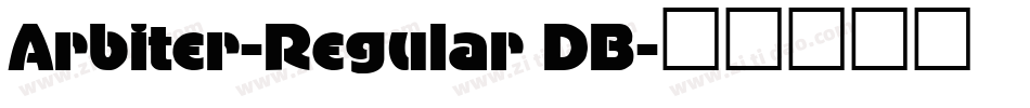 Arbiter-Regular DB字体转换